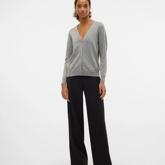 Vero Moda Cardigan In Maglia Donna Silje Grey Melange 10320456 Medium Grey Melange VERO MODA 