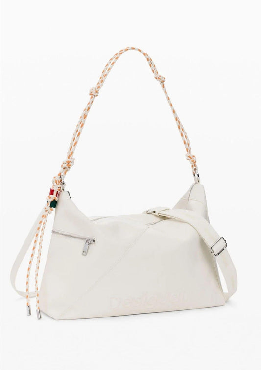 Desigual - Borsa Donna Bag Half Logo Leiria 2.0 Ecru