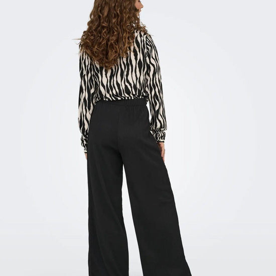 Jacqueline De Yong JDYDEBBIE Pantaloni Wide Fit Donna Nero 15352943 Black JACQUELINE DE YONG 