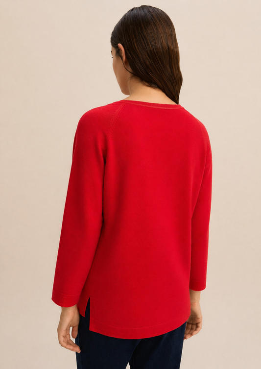 Emme Marella - Women's Red Ghiglia Knit Top