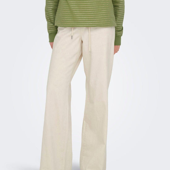 Pantaloni Wide Leg Donna Ecru 15328125 Ecru ONLY 