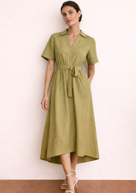 Emme Marella - Women's Dress, known as "Apple Green"