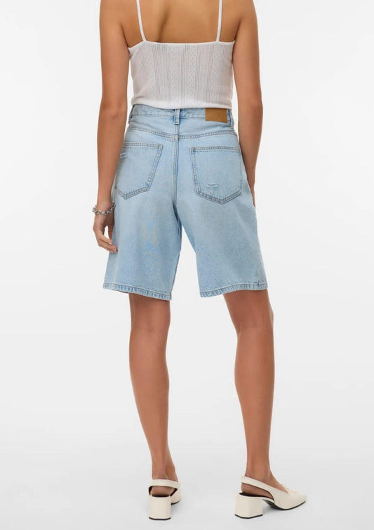 Vero Moda - Women's Light Blue Denim Bermuda Shorts