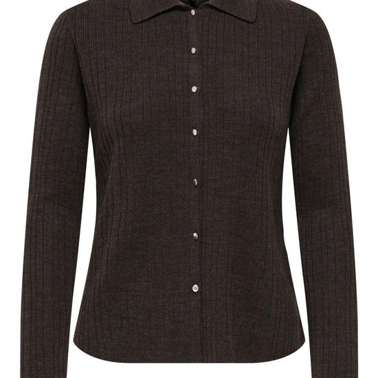 Cardigan Donna Only Thea Marrone 15353029 Chocolate Torte Melange ONLY 