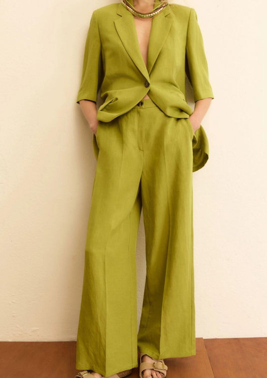 Emme Marella - Women's Pear Apple Green Trousers