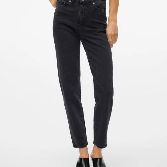 Vero Moda Jeans Donna Tessa A Vita Alta Mom Fit Dark Grey Denim 10302983 Dark Grey Denim VERO MODA 