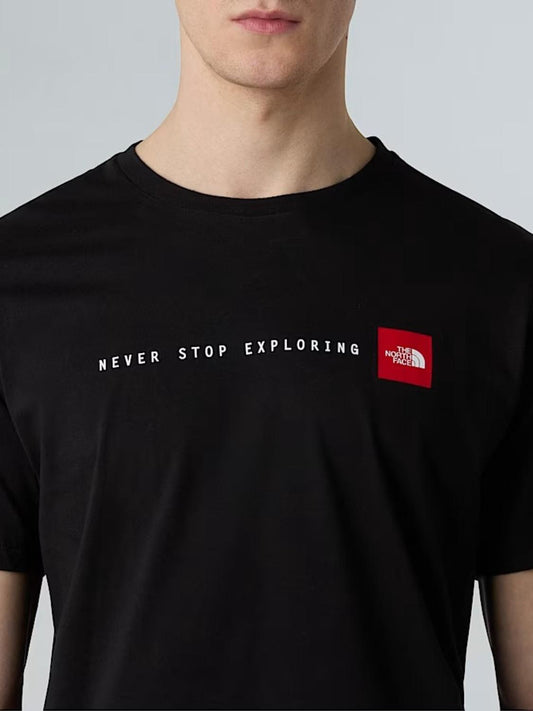 T-Shirt Never Stop Wearing Uomo Nero