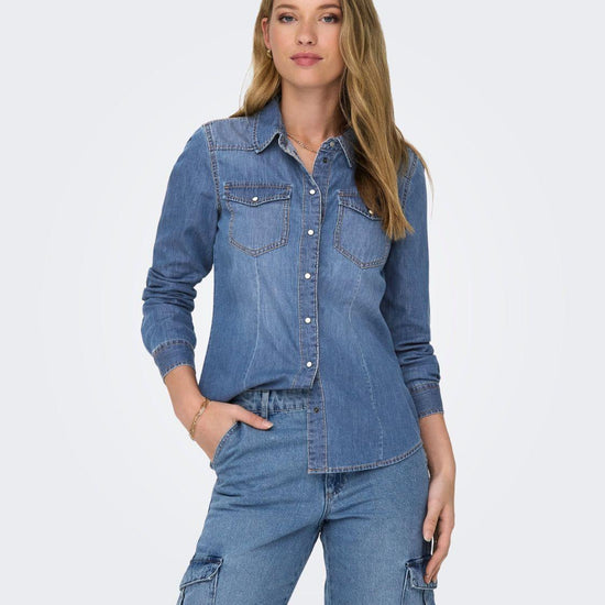 Camicia di jeans Donna Medium Blue Denim 15315185 Medium Blue Denim ONLY 
