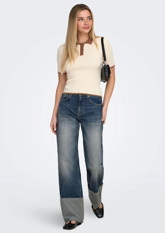 Only - Women's Polo Shirt Meddi Grey Birch