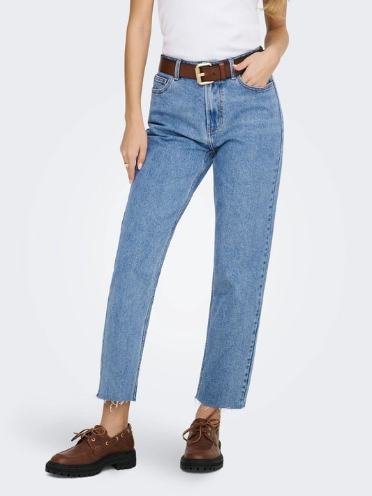 Only - Women's Straight Fit Jeans Light Blue Emily