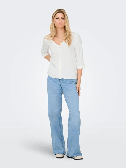 Jacqueline De Yong Women's White Jdylion Shirt