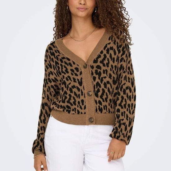 Cardigan Donna Only Vienna Marrone 15347875 Toasted Coconut ONLY 