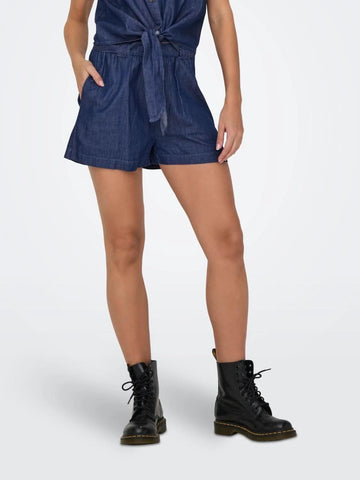 Bermuda in jeans Vita alta Regular Fit Donna Medium Blue Denim