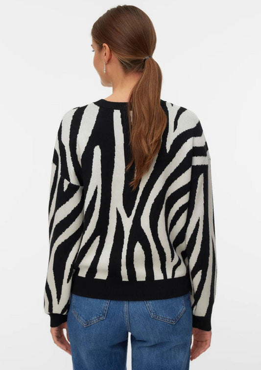 Pullover Donna Siljeanimal Nero Animalier