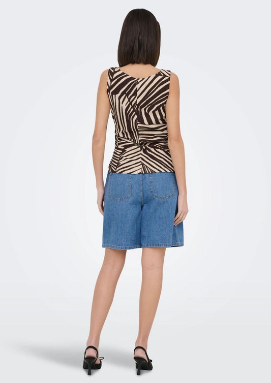 Jacqueline De Yong - Women's Debbie Tank Top Sand and Brown