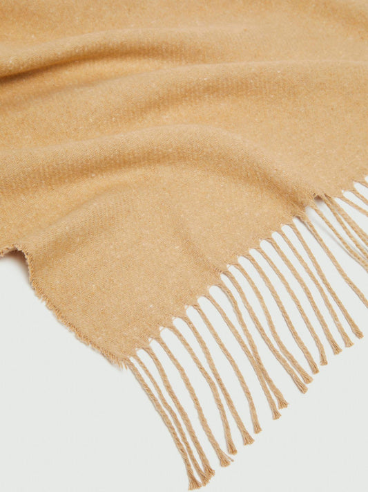 Emme Marella Poncho con frange Donna Heidi Cammello