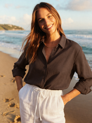 Emme Marella - Camicia Donna Cioccolato