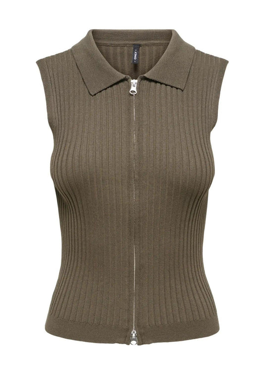 Only - Women's Brown Cardigan