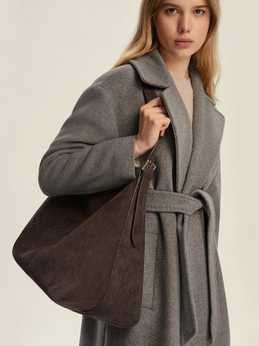 Maxi hobo bag Adelio Woman Dark brown