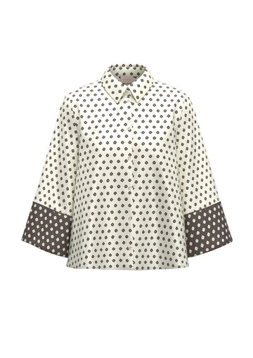 Emme Marella - Camicia Donna severo Bianco Burro con Rombi