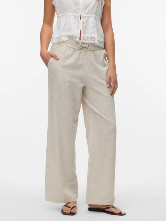 Vero Moda Women's Caia Silver Grey Trousers