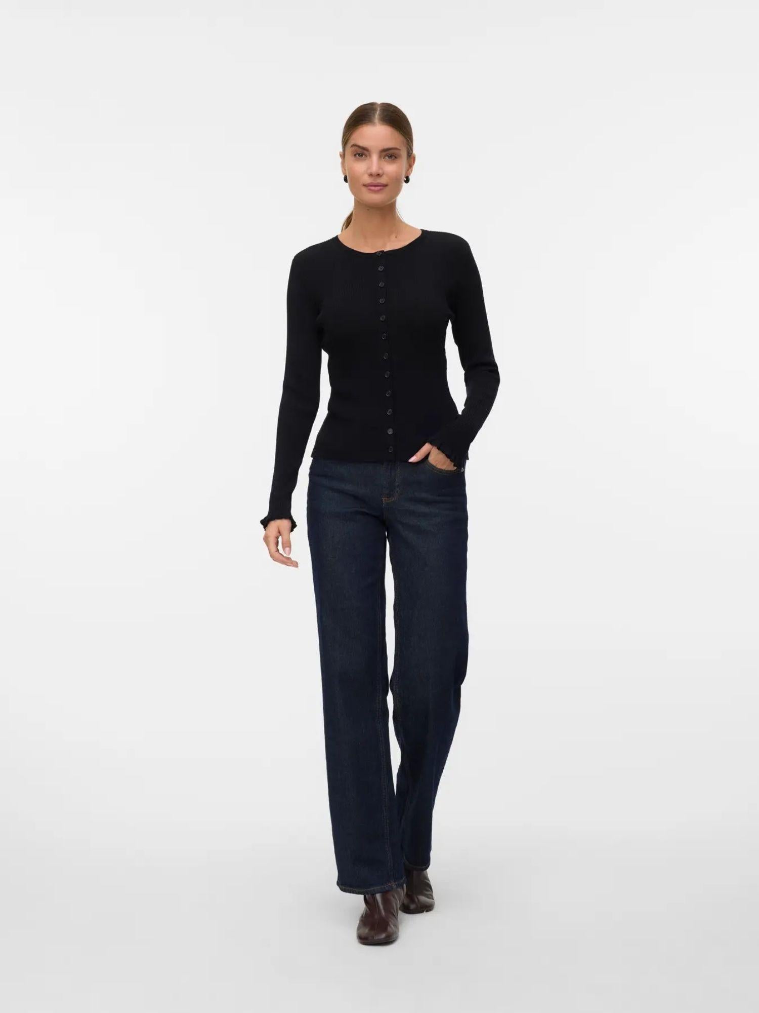 Vero Moda VMWONDER Cardigan Donna Nero 10330859 Black VERO MODA 