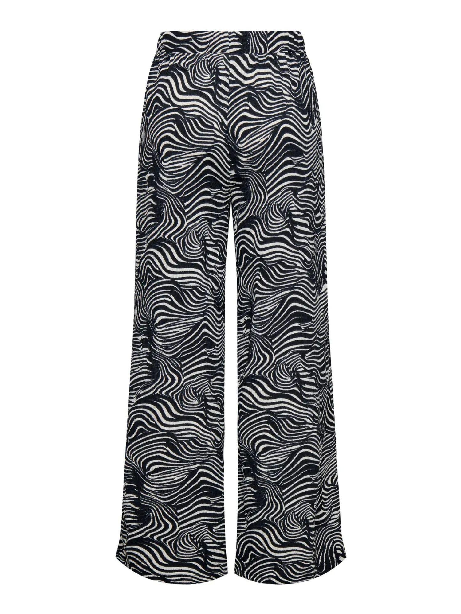 Jacqueline De Yong JDYDEBBIE Pantaloni Wide Fit Donna Nero WHITECAP GRAY GEO 15352943 Black WHITECAP GRAY GEO JACQUELINE DE YONG 