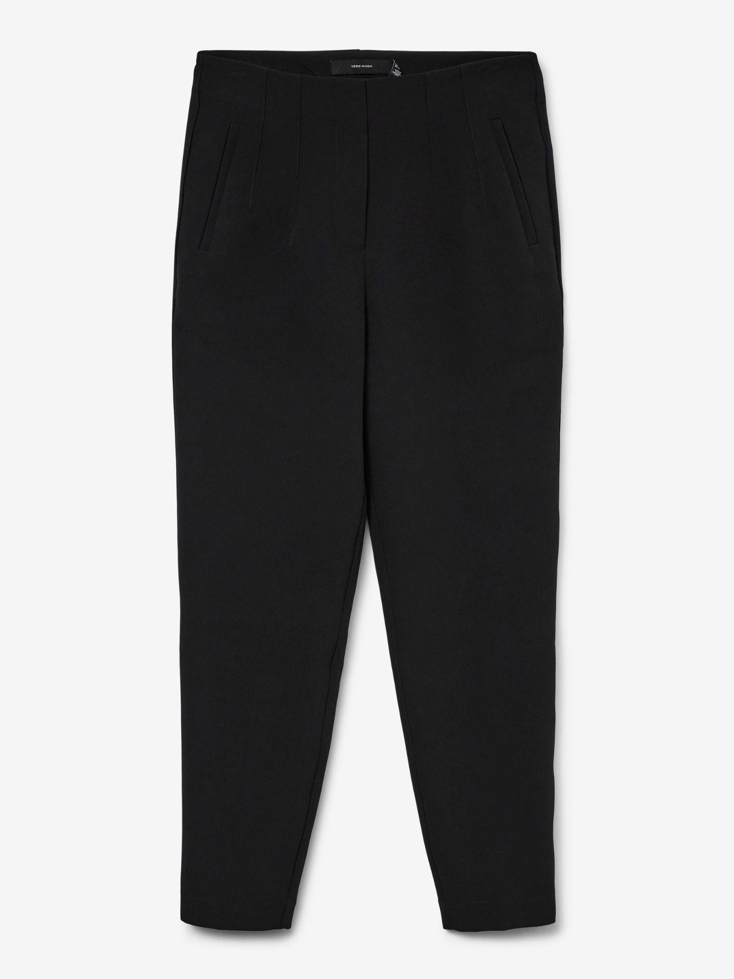Vero Moda VMLINA Vita alta Pantaloni Donna Nero 10309140 BLACK VERO MODA 