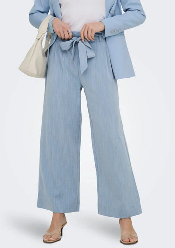 Only Pantalone Donna Marsa Blu Denim Sbiadito Melange