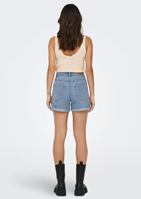 Bermuda Donna Blu Chiaro Denim