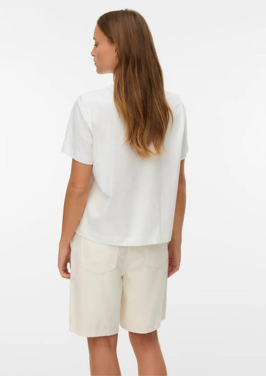 Vero Moda - Women's Sola White Sunflower Print Jumper