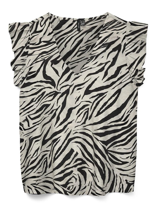 Vero Moda Women's Top Josie Light Grey Bina Print