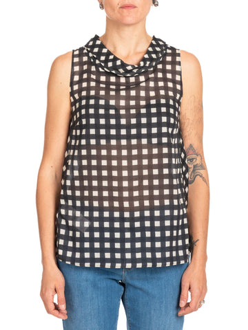 Diana Gallesi - Women's Ecru and Black Tank Top