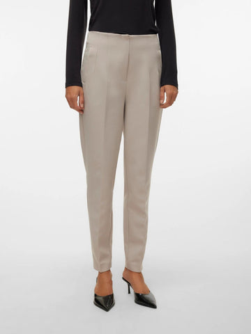 Vero Moda Pantaloni Donna Lina A Vita Alta Silver Cloud