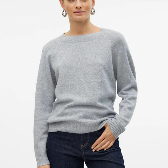 Vero Moda Maglione Donna Doffy Grigio Chiaro 10201022 Light Grey Melange VERO MODA 