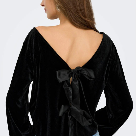 Jacqueline De Yong Maglia Donna Victory Nera 15363518 Black BOW JACQUELINE DE YONG 