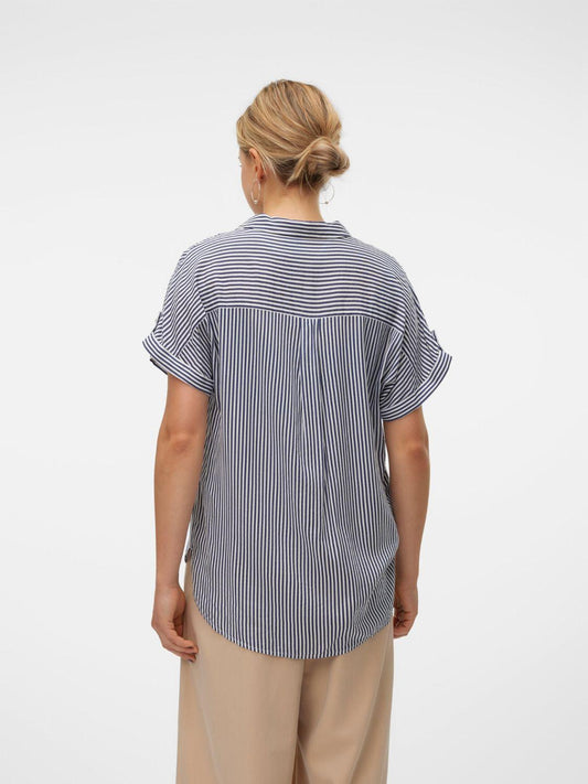 Camicia Donna Bianco Rigato