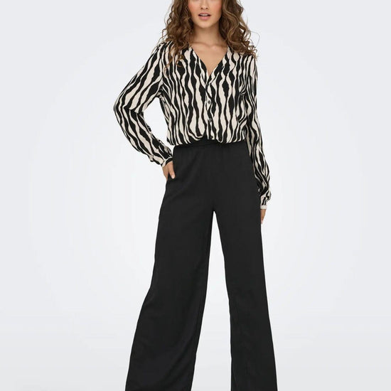 Jacqueline De Yong JDYDEBBIE Pantaloni Wide Fit Donna Nero 15352943 Black JACQUELINE DE YONG 