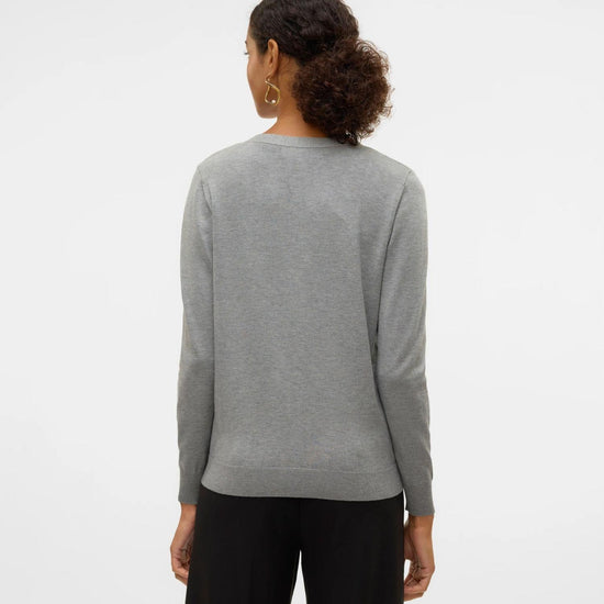 Vero Moda Cardigan In Maglia Donna Silje Grey Melange 10320456 Medium Grey Melange VERO MODA 