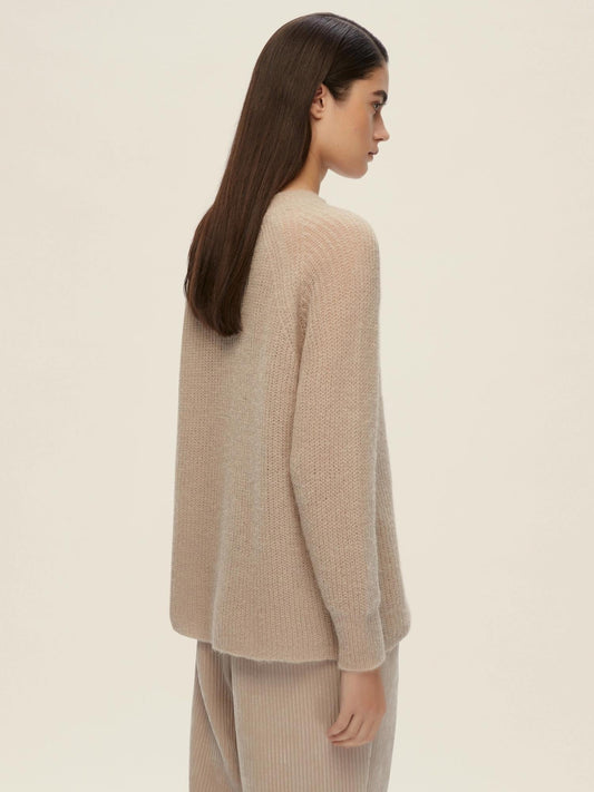 Doccia Women's Ecru Alpaca Blend Sweater