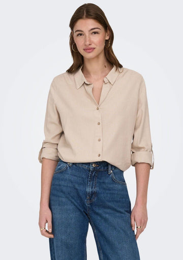 Only - Camicia Donna Goa Beige