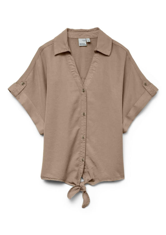 Vero Moda - Women's Fleur Brown Denim Shirt