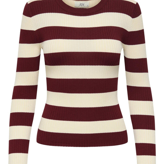 Jacqueline De Yong JDYPLUM Pullover Donna Cabernet Eggnog Stripes 15277223 Cabernet W EGGNOG STRIPES JACQUELINE DE YONG 