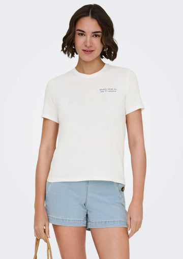 Only - T-Shirt Donna Mira Bianca