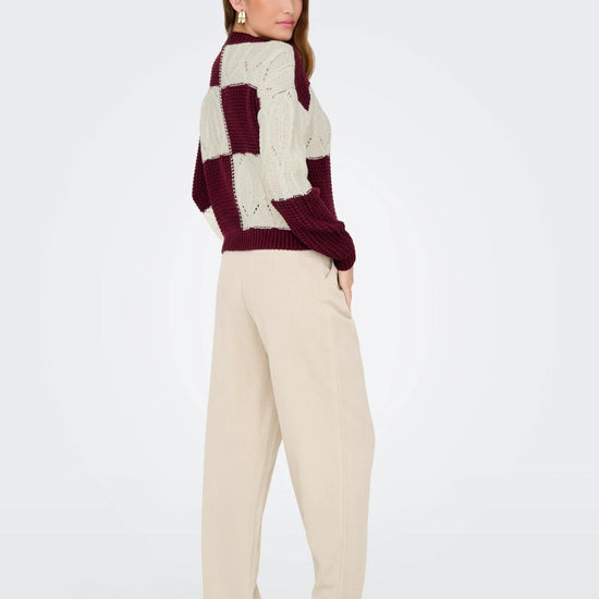 Jacqueline De Yong JDYJUSTY Pullover Donna Cabernet 15276930 Cabernet CLOUD DANCER JACQUELINE DE YONG 