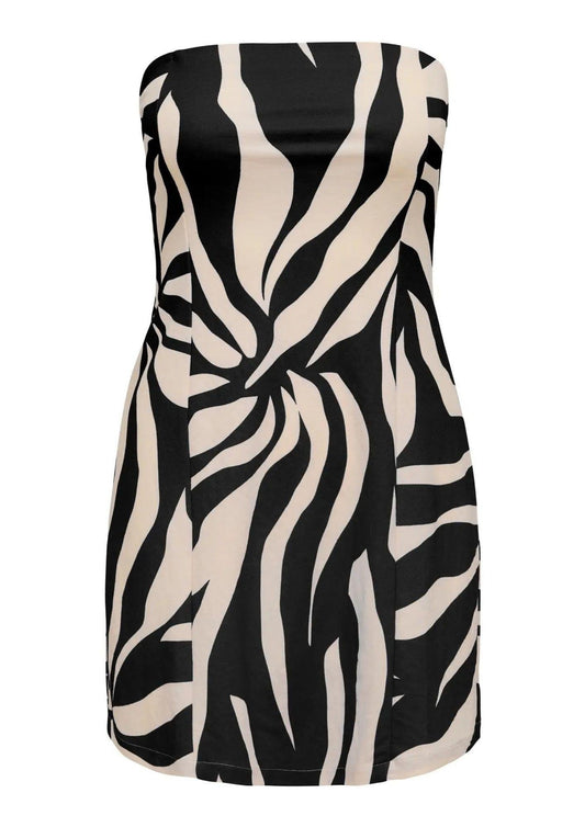 Only - Abito Donna Sakura Bianco Nero