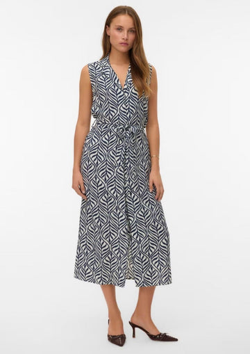 Vero Moda - Vestito Donna Josie Bianco e Blu