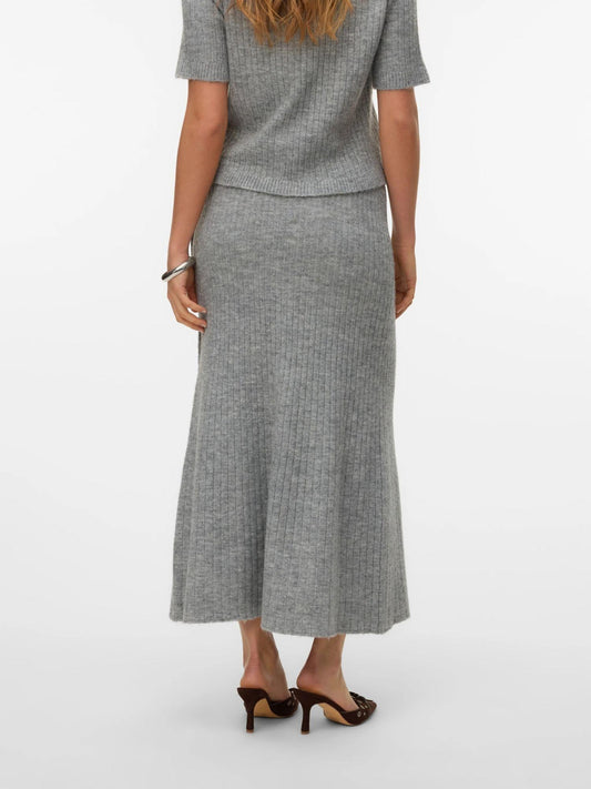 Vero Moda VMSALLY Gonna midi Donna Light Grey Melange