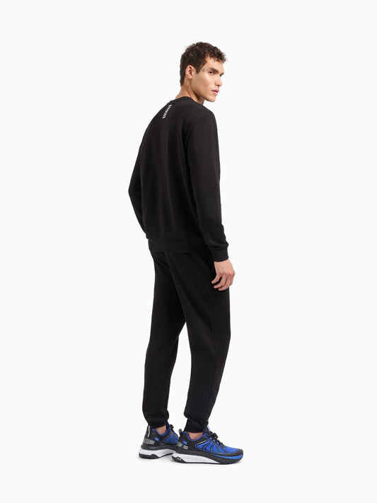 EA7 Emporio Armani Tuta Core Identity in misto cotone Uomo Nero