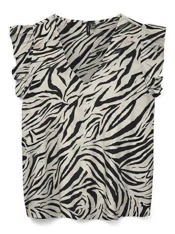 Vero Moda Top Donna Josie Grigio Chiaro Stampa Bina